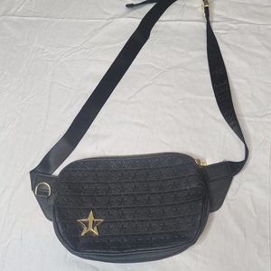 Jeffree Star sling bag purse black and gold